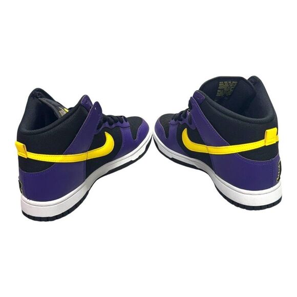 Nike Dunk High Premium EMB Lakers Court Purple DH0642-001 Lebron AD 9.5 - Picture 9 of 13